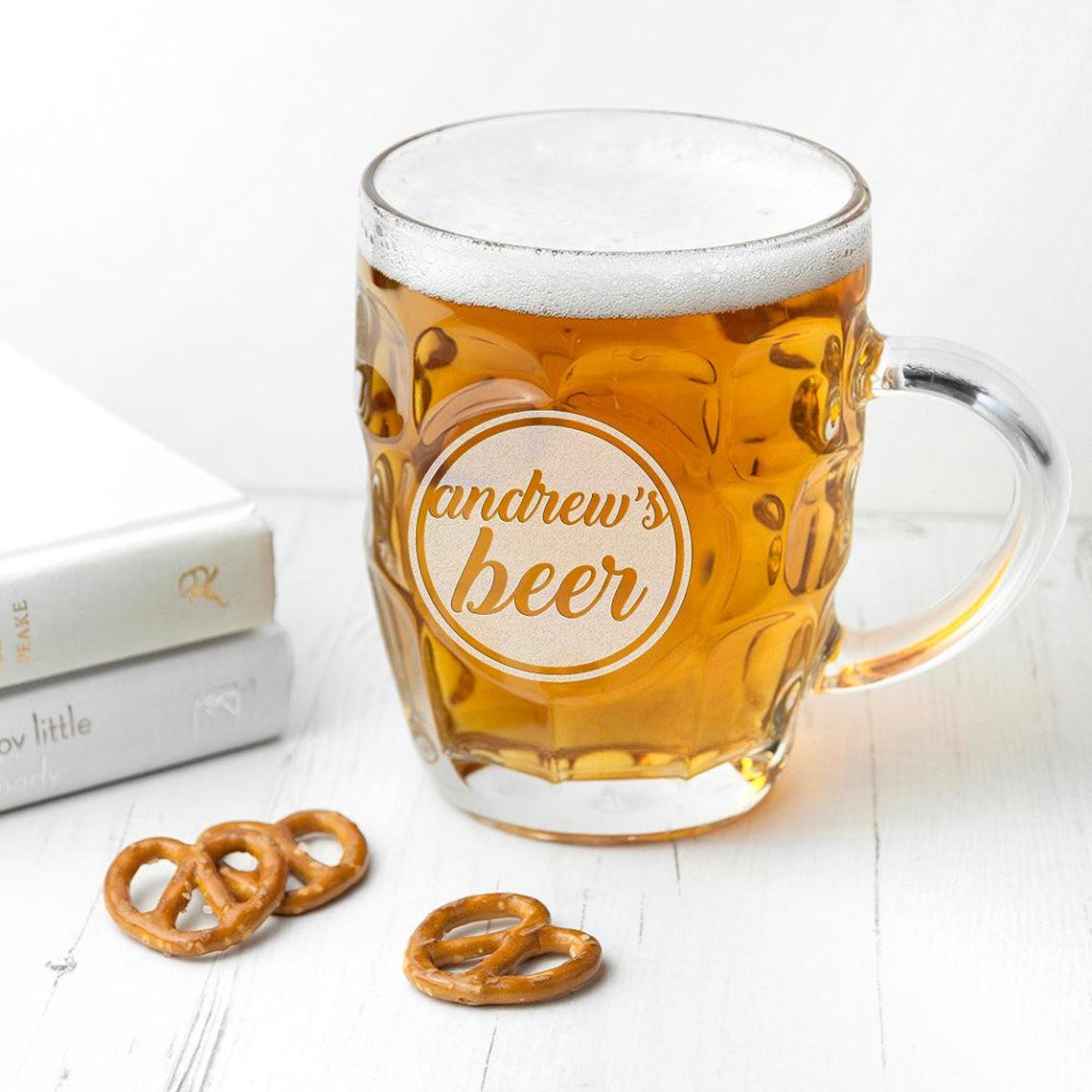 Prooblem Statement For Beer Personalised Statement Dimpled Beer Glass - Etsy