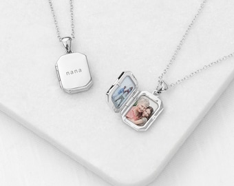 Personalised Rectangular Photo Locket, Women's Jewellery, Gifts for Her, Necklace, Valentine's Day, Mother's Day, Anniversary, Birthday Gift