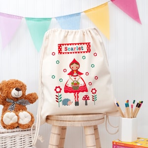 Personalised Little Red Riding Hood Cotton Nursery Bag