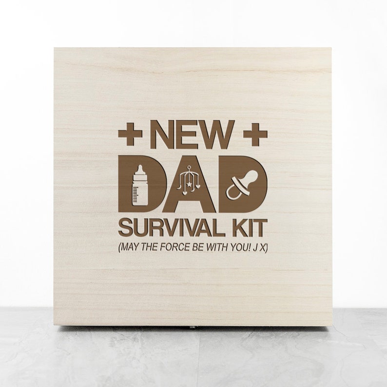 Personalised New Dad Survival Kit Storage Box Father's Etsy