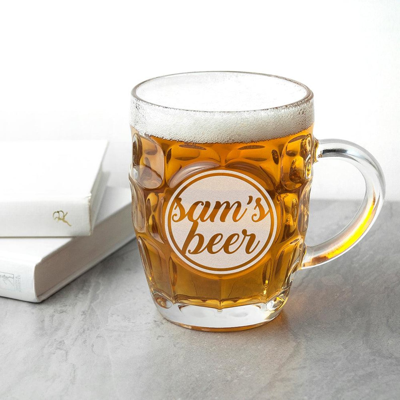 Personalised Statement Dimpled Beer Glass - Etsy