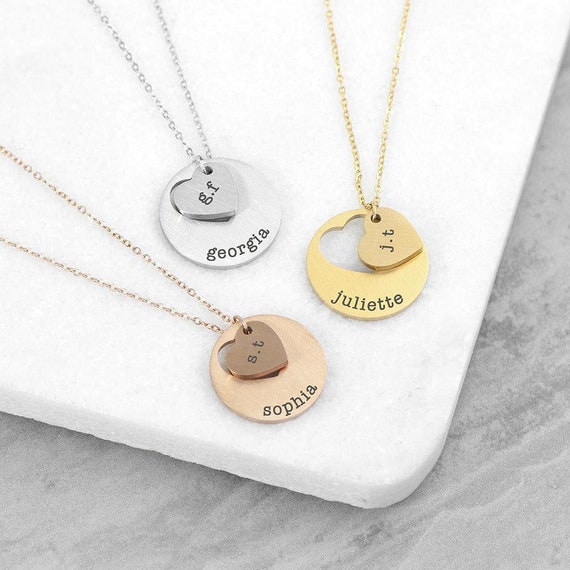 Personalised Sterling Silver Initial And Date Necklace Photo Gift Set |  Bloom Boutique