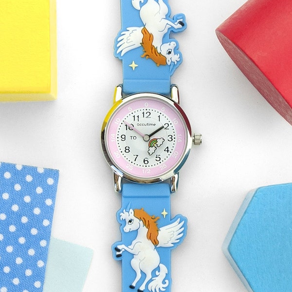 Kids Personalised Rainbow Unicorn Watch