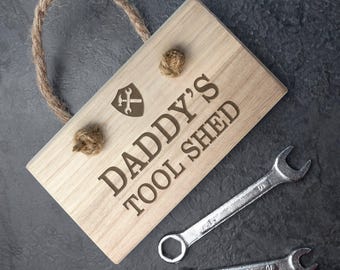 Personalised Wooden Tool Shed Sign