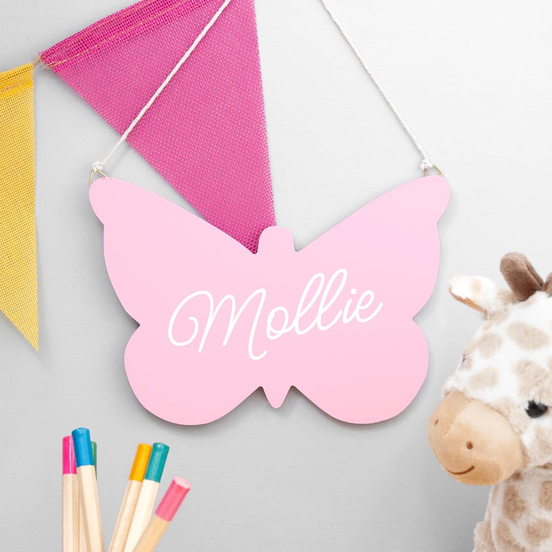 Personalised Butterfly Hanging Sign - Etsy