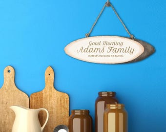 Personalised Wooden Family Wall Sign