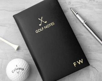 Personalised Leather Golf Notebook