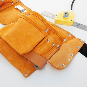 Personalised Dad's 11-Pocket Leather Tool Belt