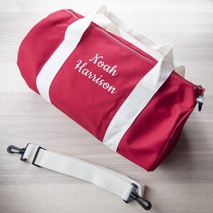 Personalised Kids Red Gym Kit Bag