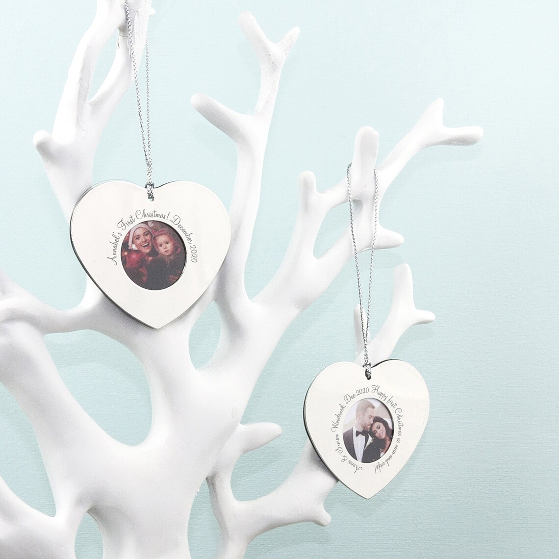 Personalised Heart Photo Frame Decoration Etsy UK