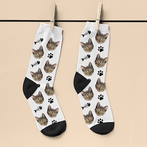 Personalised Cat Photo Socks