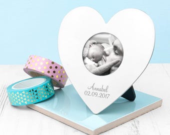 Personalised Silver Plated Heart Photo Frame