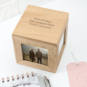Personalised Solid Top Photo Cube Keepsake Box