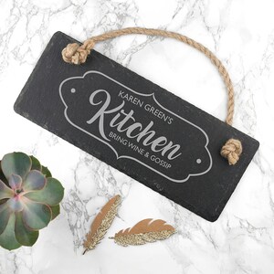 Personalised Slate Kitchen Sign