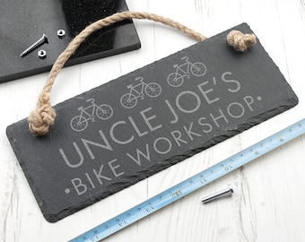 Personalised I Bloody Love My Bicycle Slate Hanging Sign, Gifts for Him, Father's Day, Cycling, Bicycles, Bike Gifts