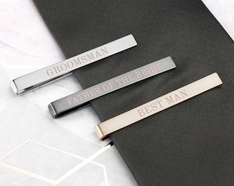 Personalised Bridal Party Tie Clip