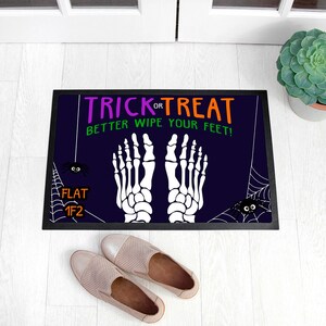 Paillasson d&#39;intérieur personnalisé Trick or Treat pour Halloween