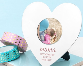 Personalised Silver Plated Heart Photo Frame