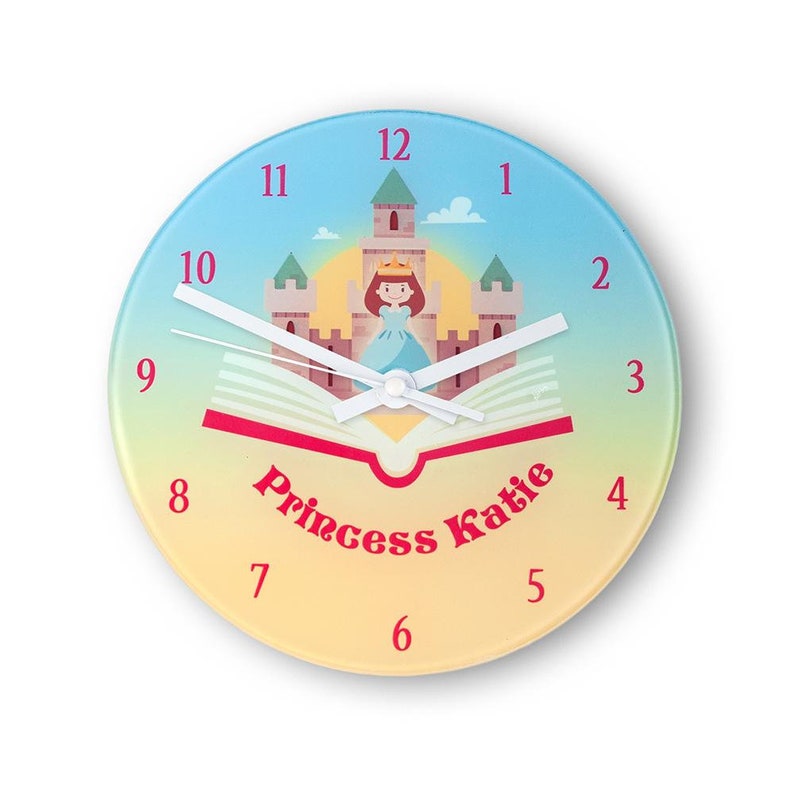 Time Clock Princess Personalised Kid's Storybook Princess Bedroom Wall Clock - Etsy UK