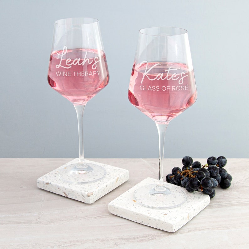 Personalised Wine Therapy Wine Glass