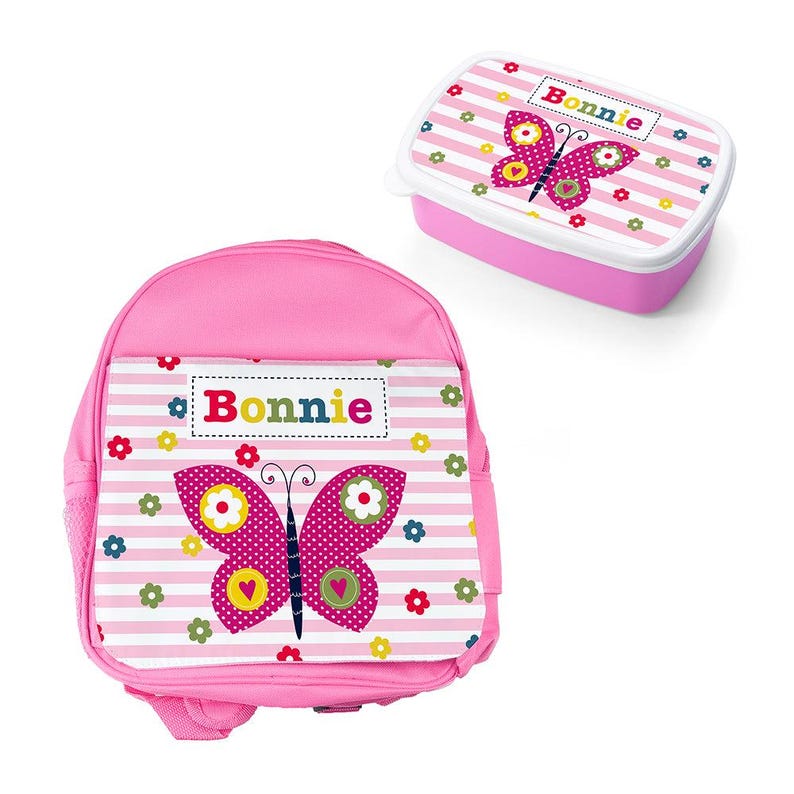 Personalised Kid's Butterfly School Set