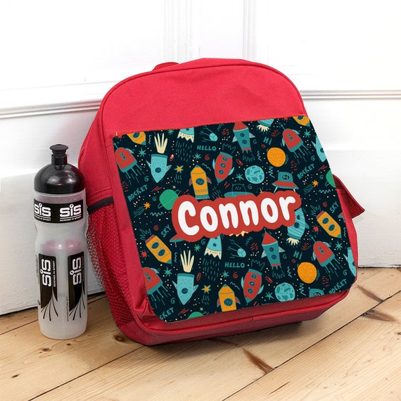 Personalised red book bag hotsell