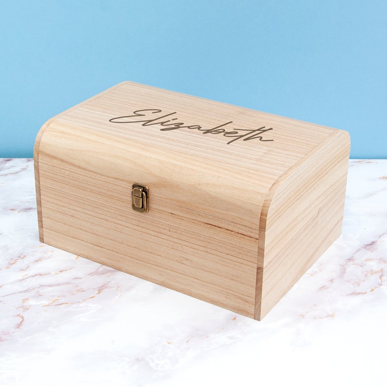 Personalised Engraved Name Keepsake Chest