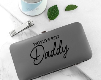 Personalised World's Best Dad Grooming Kit - Grey