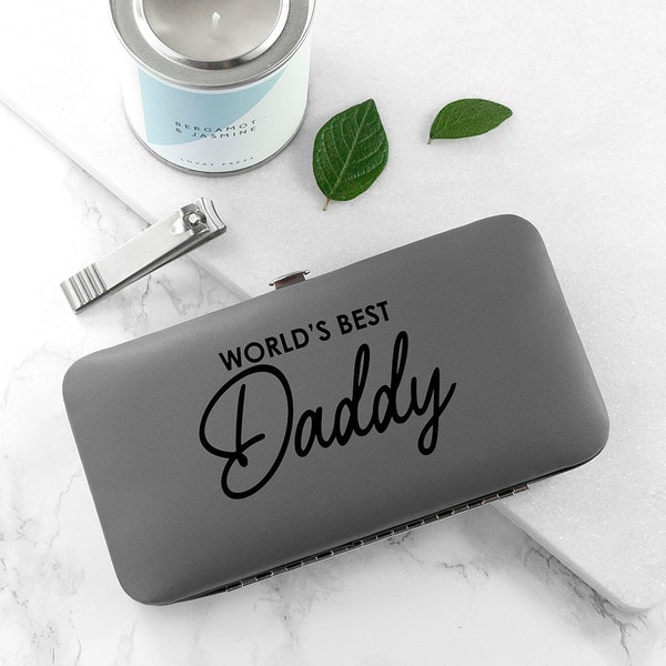 Personalised World's Best Dad Grooming Kit - Grey