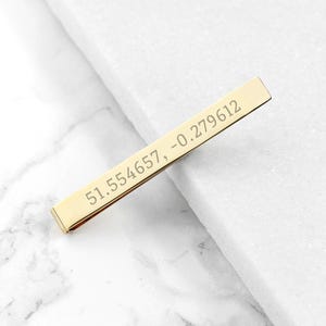 Personalised Special Coordinates Tie Clip