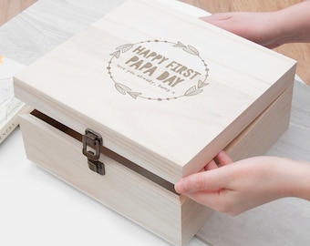 Personalised Happy First Papa Day Box