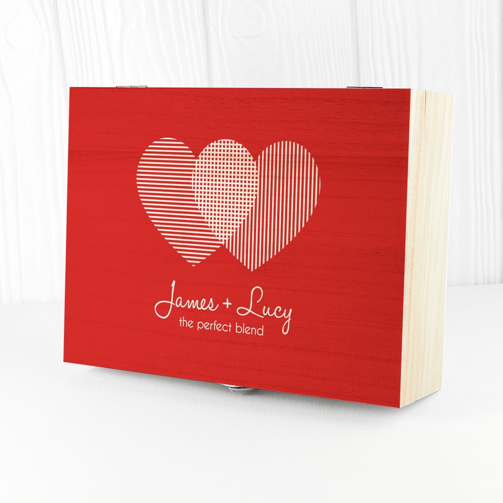 Personalised Venn Diagram Tea Box Gift Set Romantic Couples Etsy