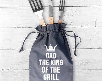 Dad’s Personalised King Of The Grill BBQ Tools Set