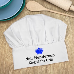 Personalised King of the Grill Chef Hat