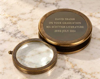 Personalised Vintage Traveller's Magnifier