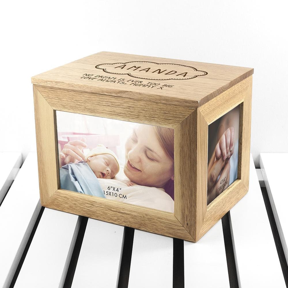 Personalized Wooden Jewelry Box, Customized Retro Jewelry Box