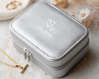 Personalised Iconic Metallic Silver Jewellery Case