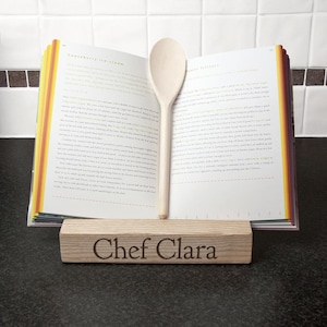 Personalised Double Kitchen Recipe Book or Tablet Holder