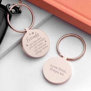 Personalised Friends Round Keyring