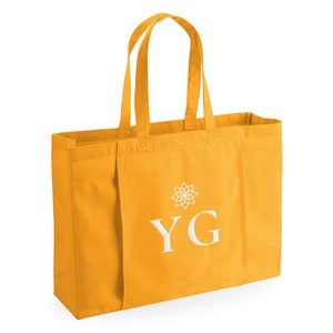 Monogrammed Organic Yoga Tote Bag