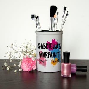 Personalised Warpaint Makeup Brush Holder