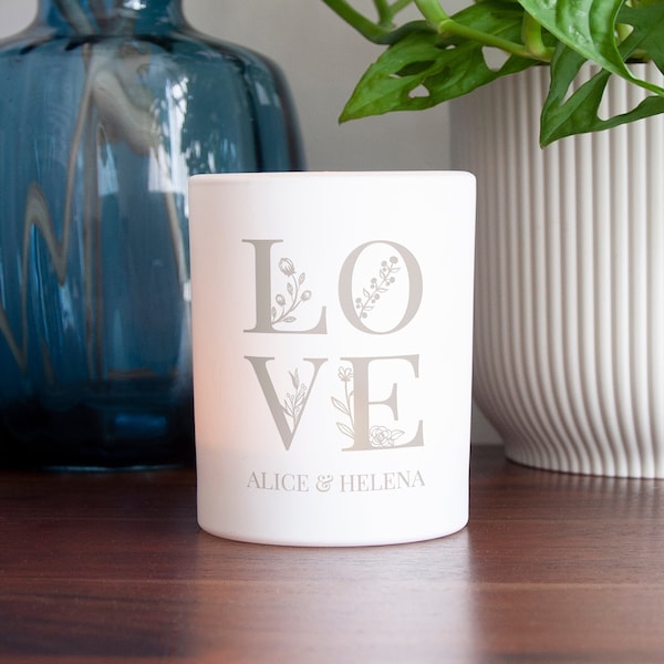 Personalised Love Candle Holder