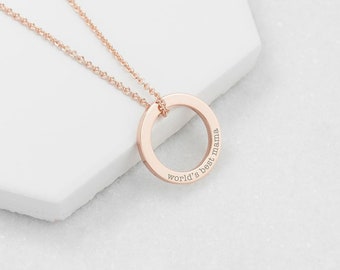 Personalised Family Ring Necklace