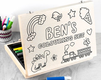 Personalised Colour Your Own Children's Colouring Set