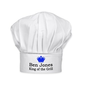 Personalised King of the Grill Chef Hat