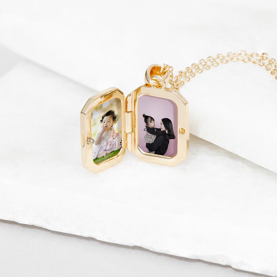Personalised Rectangular Photo Locket - Etsy