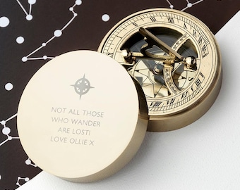Personalised Iconic Adventurer's Sundial Compass