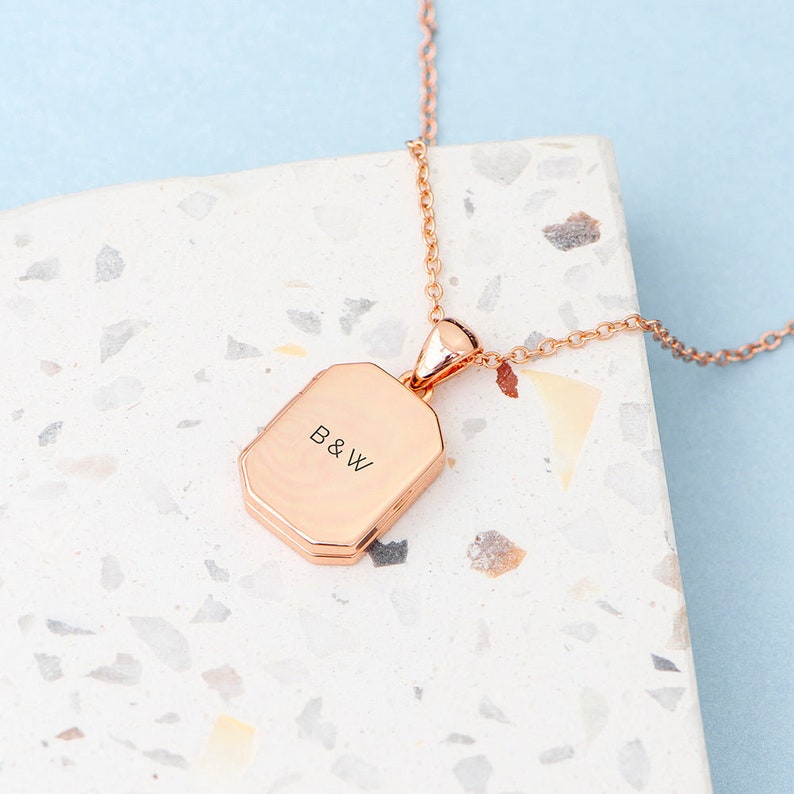 Personalised Rectangular Photo Locket Women's Jewellery - Etsy