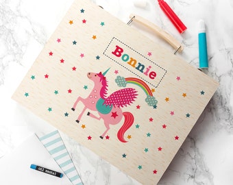 Personalised Kid’s Unicorn Colouring Set, Children's Gift, For Kids, Birthdays, Christmas, Colouring In, Stationery Sets, For Her, Creative