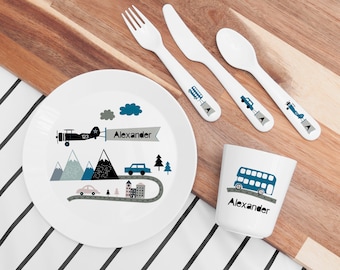 Personalised Kids Adventure Dining Set